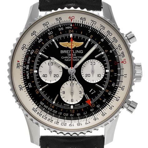 breitling navitimer 8b044121|Breitling Navitimer GMT AB044121/BD24 Black Dial Pre.